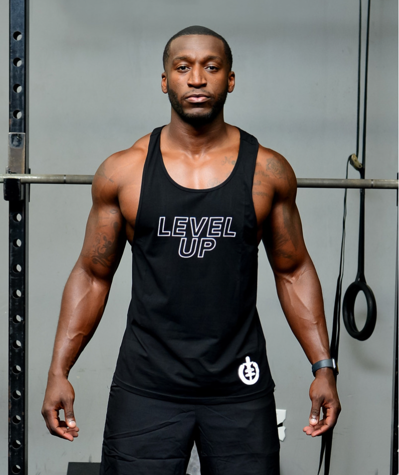 Men's Level Up Muscle Tank | Black - ICONI
