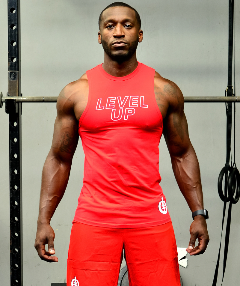 Men's Level Up Tank Top | Red - ICONI