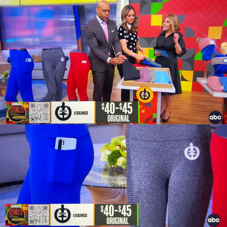 (Click to read) ICONI's legging featured on Good Morning America 3 stage with reports and Tori Johnson