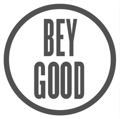 Circular logo with 'BEY GOOD' text in the center on a white background