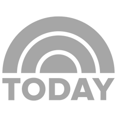 Gray 'TODAY' logo with arches on a white background