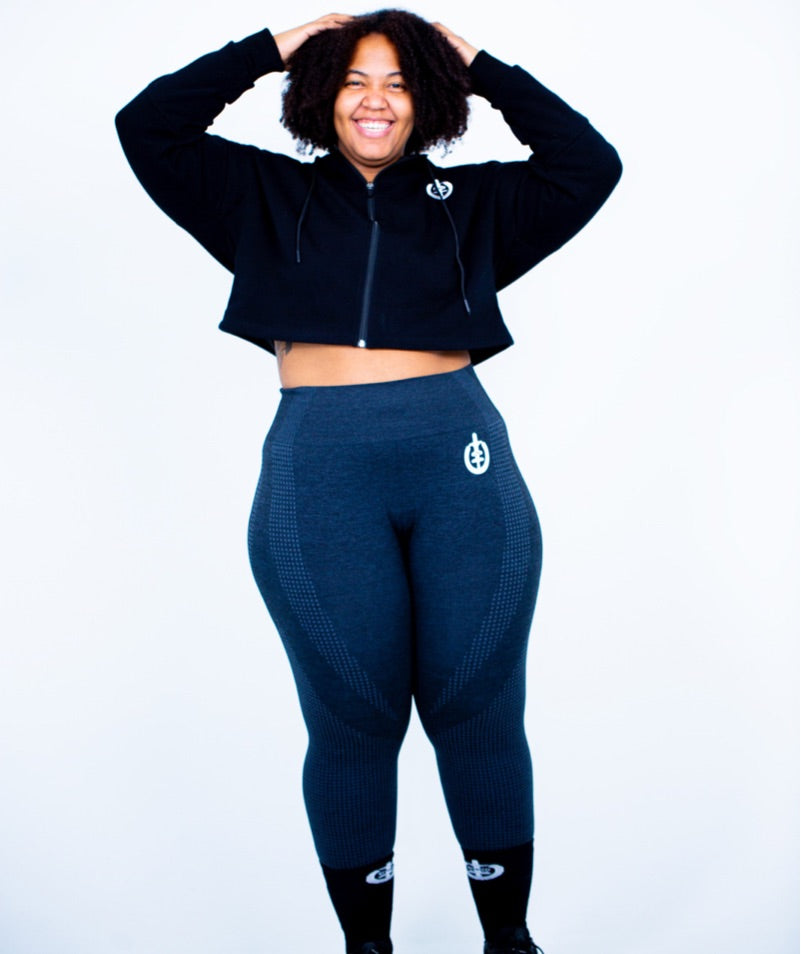 Core Cropped Hoodie | Black - ICONI