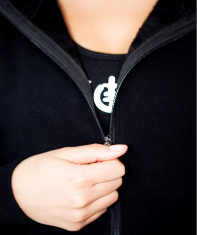 Core Cropped Hoodie | Black