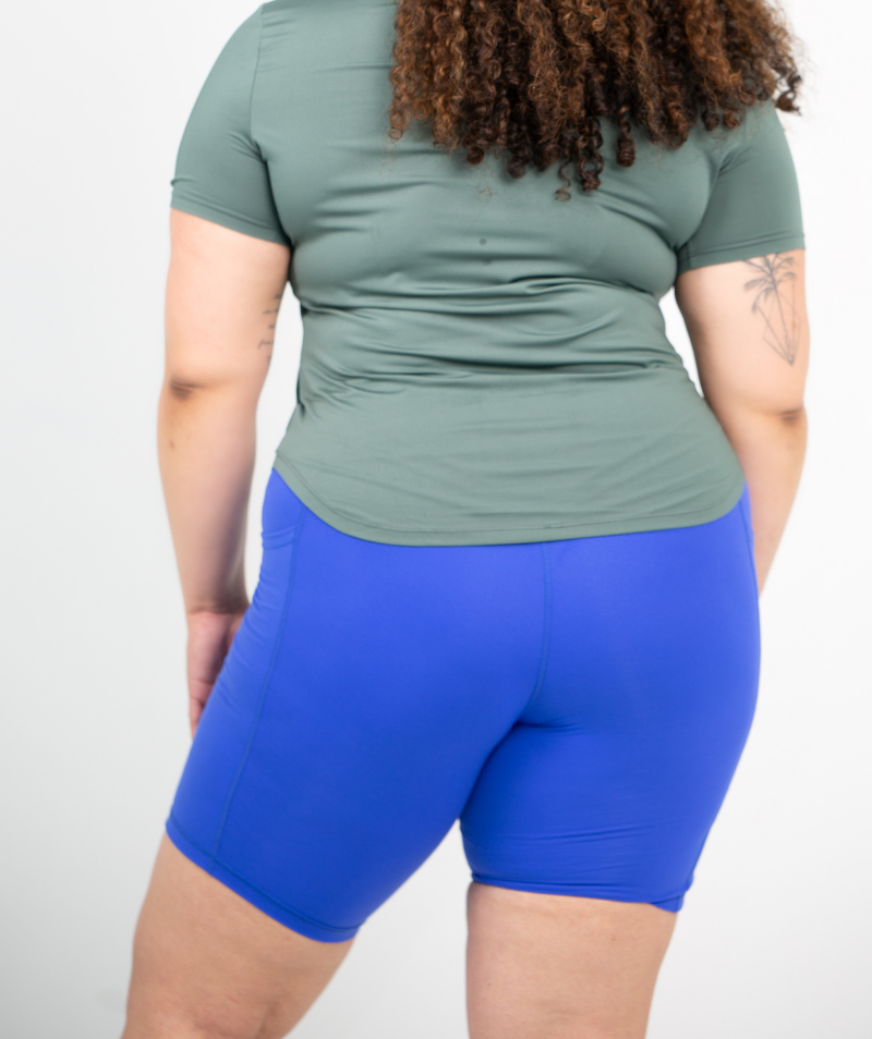 Mid Thigh Pocket Short | Blue - ICONI