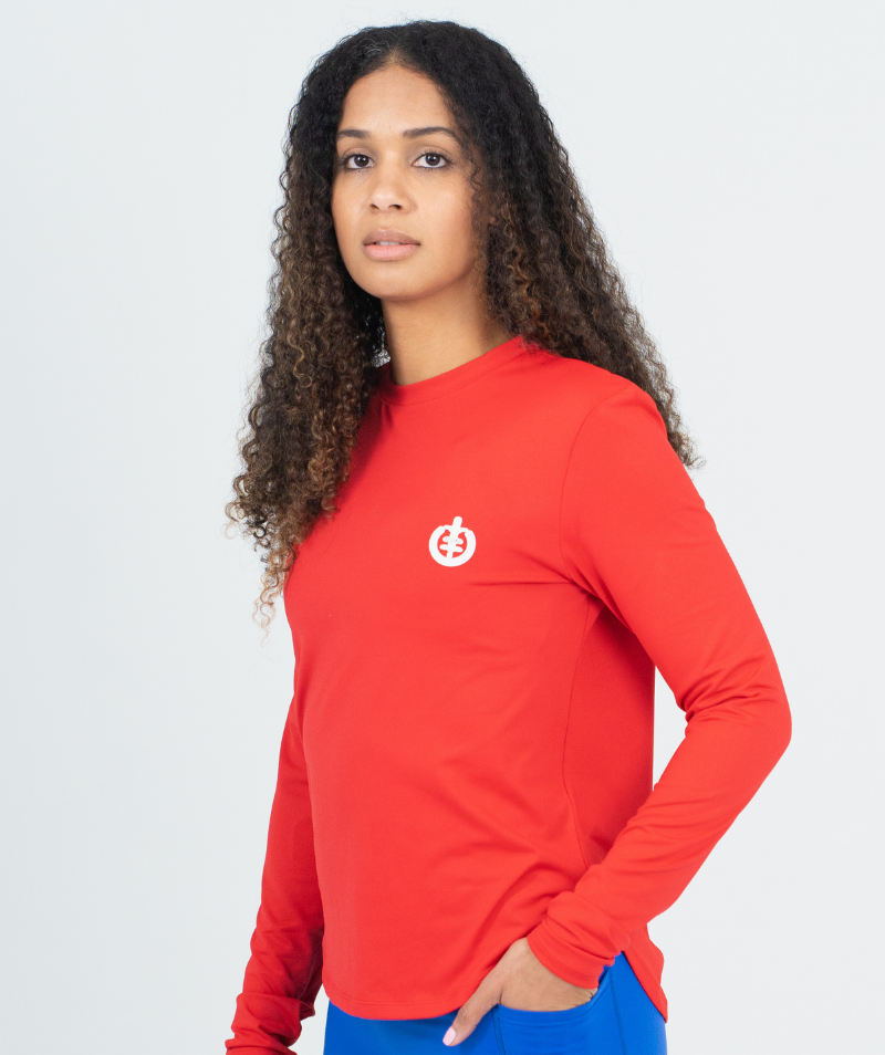 Performance Long Sleeve Shirt | Red - ICONI