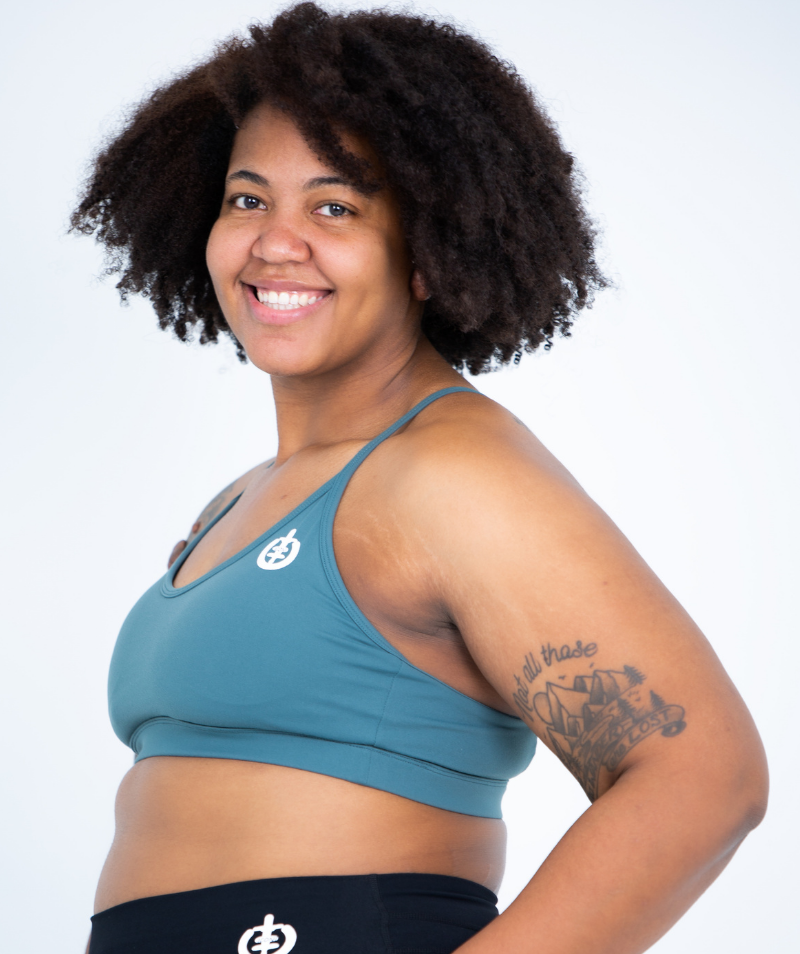 Low Impact V-Neck Sports Bra | Jade - ICONI