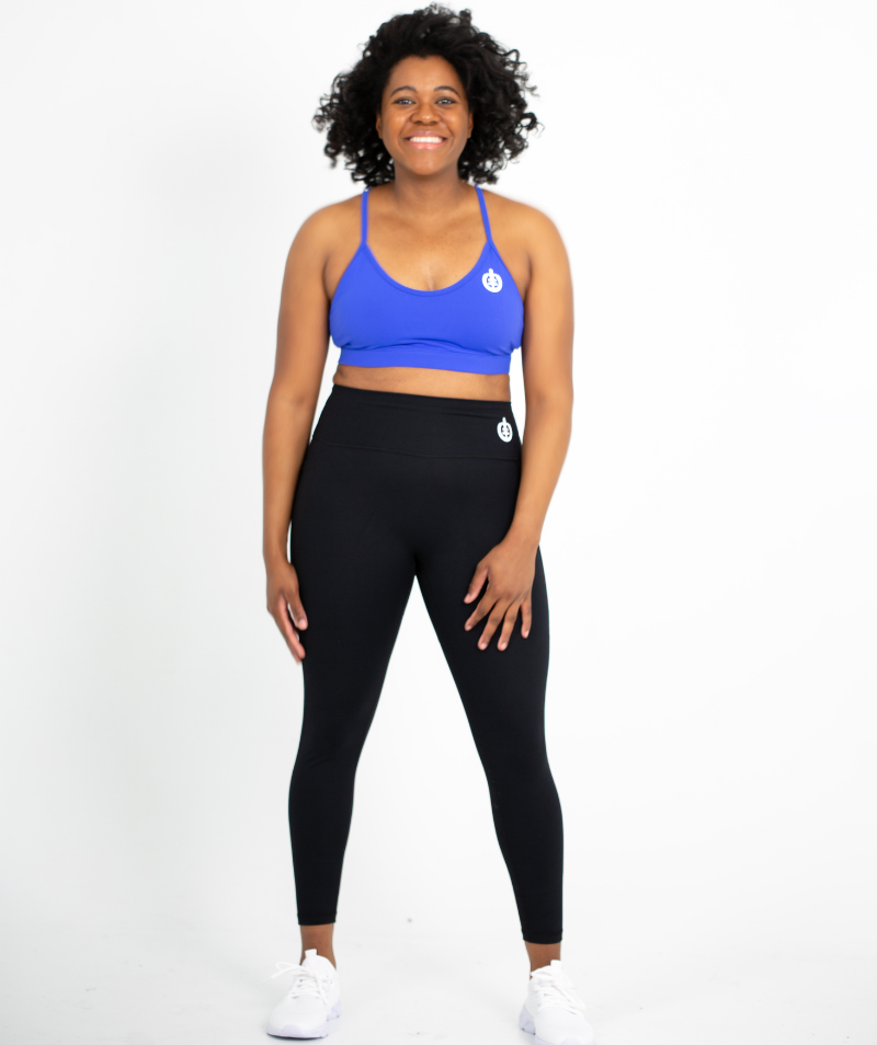 Low Impact V-Neck Sports Bra | Blue - ICONI