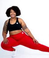 Full Length Pocket Legging | Red - ICONI