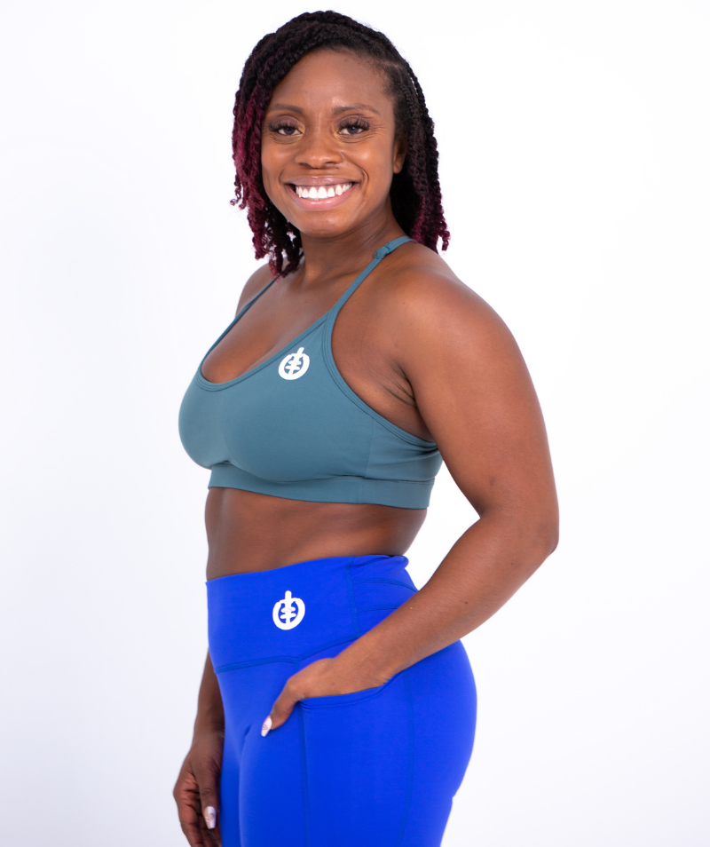 Low Impact V-Neck Sports Bra | Jade - ICONI