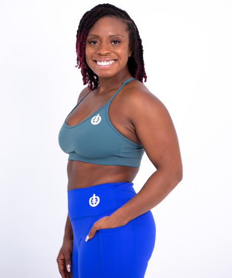 Low Impact V-Neck Sports Bra | Jade - ICONI
