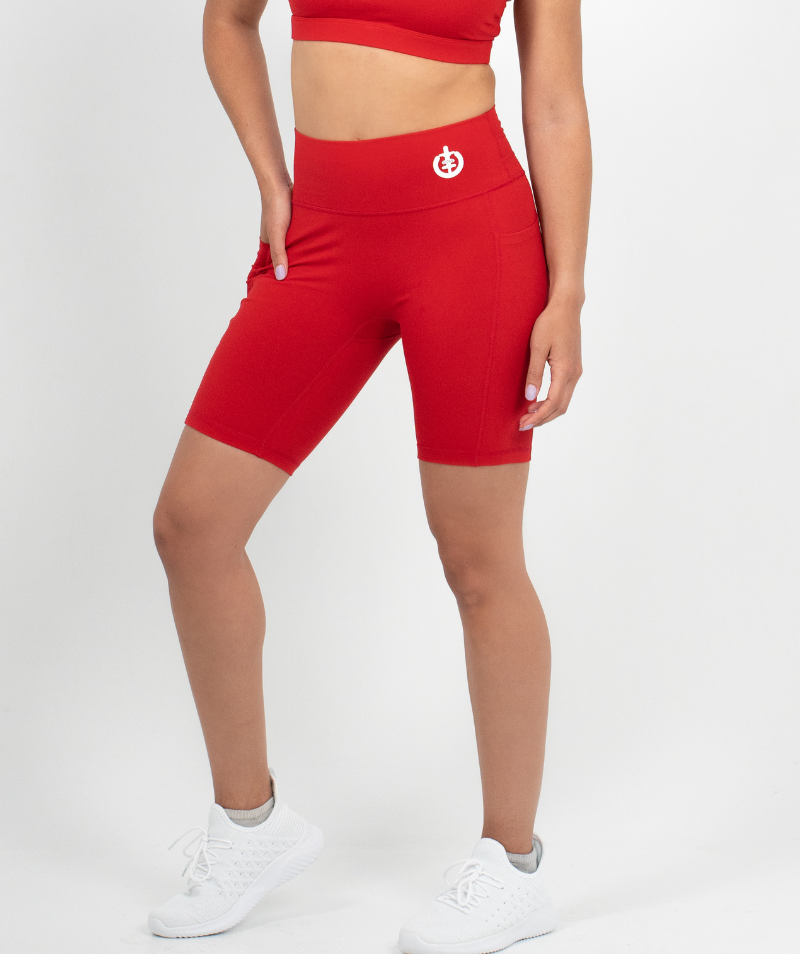 Mid Thigh Pocket Short | Red - ICONI