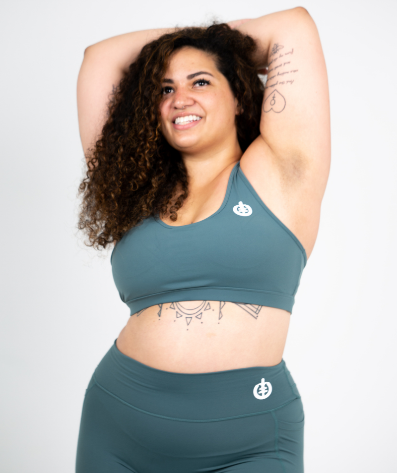 Medium Impact Racerback Sports Bra | Jade - ICONI