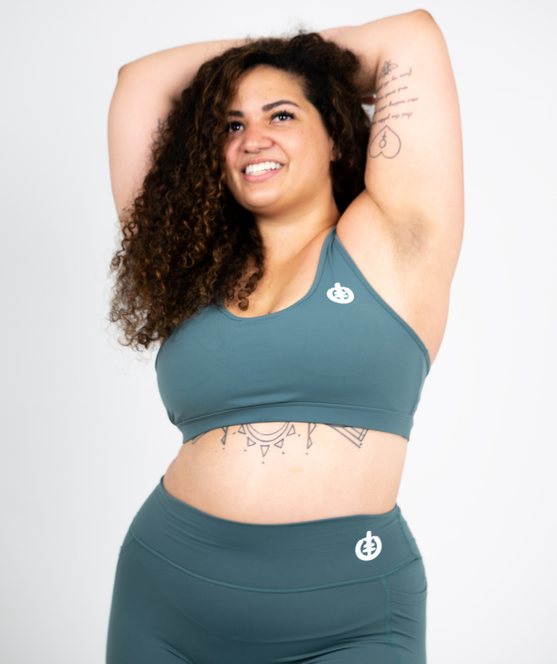 Medium Impact Racerback Sports Bra | Jade