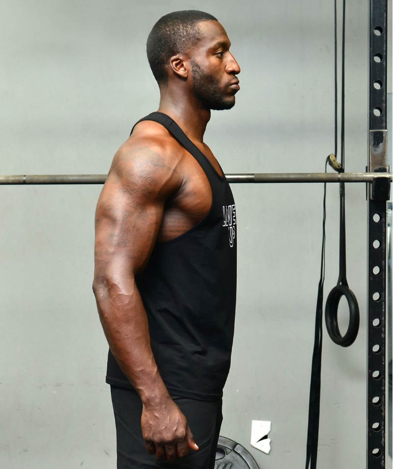 Men's Level Up Muscle Tank | Black