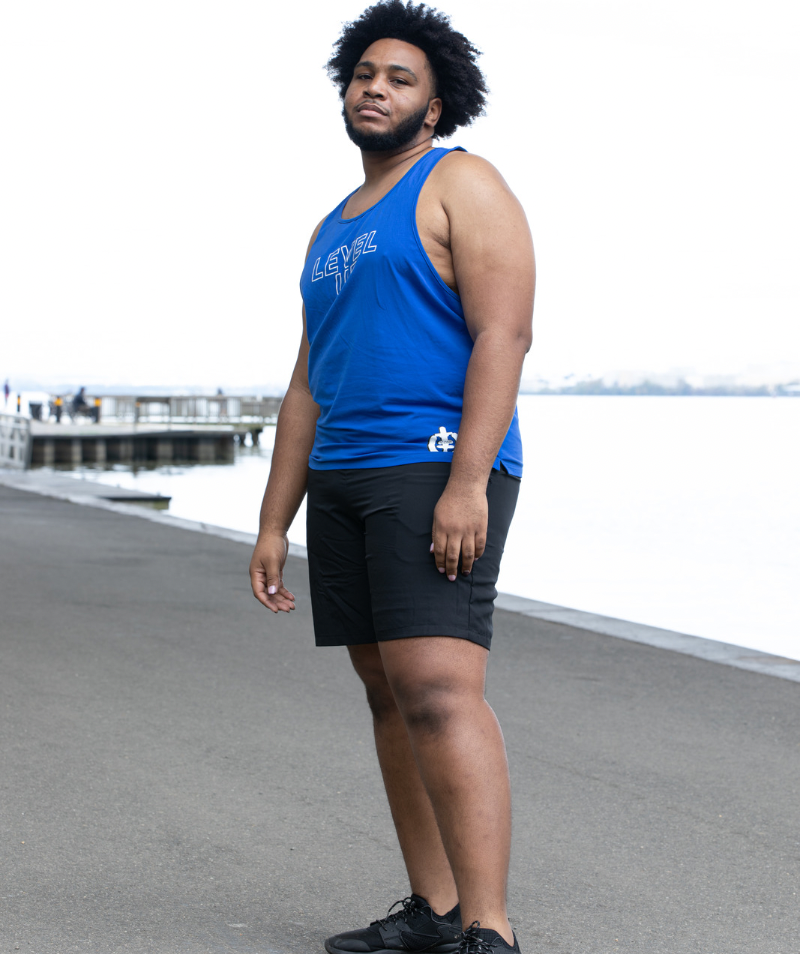 Men's Level Up Muscle Tank | Blue - ICONI
