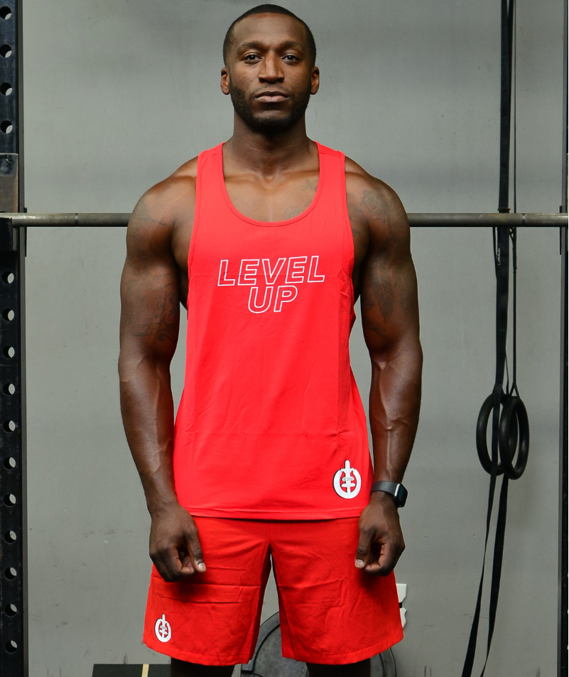 Men's Level Up Muscle Tank | Red - ICONI